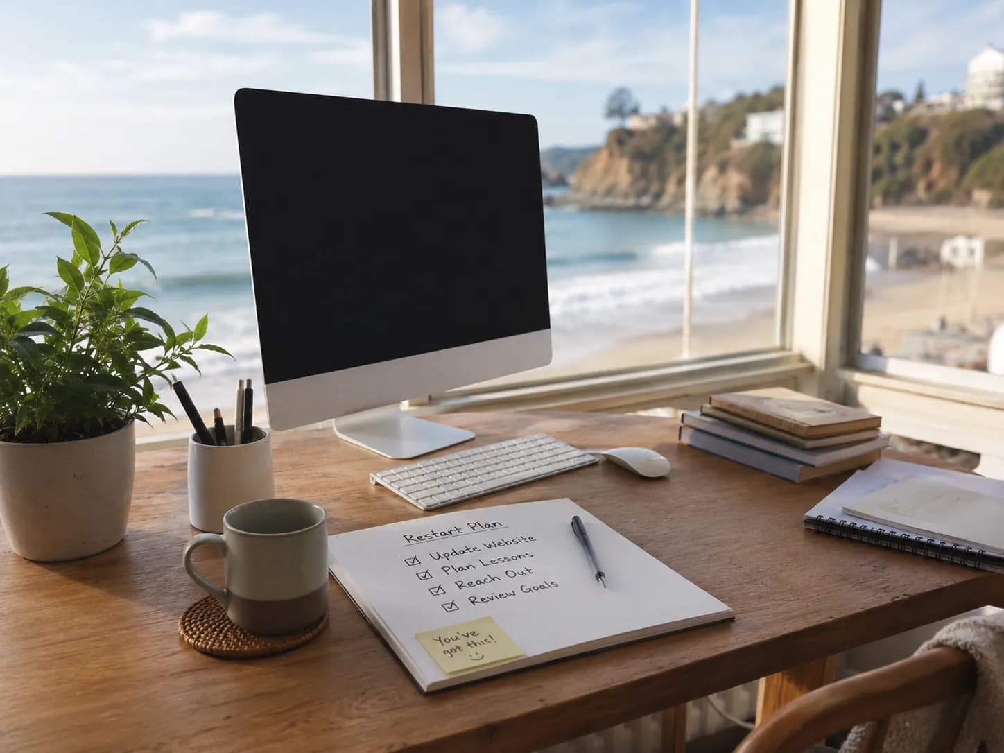 A tutor relaunching their tutoring business with a refreshed booking page and a filling calendar