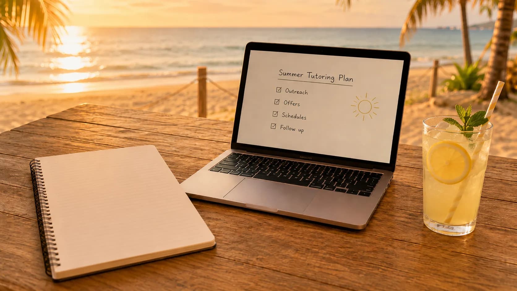 A tutor's Summer Intensive booking page with a prepaid slot secured before the first lesson