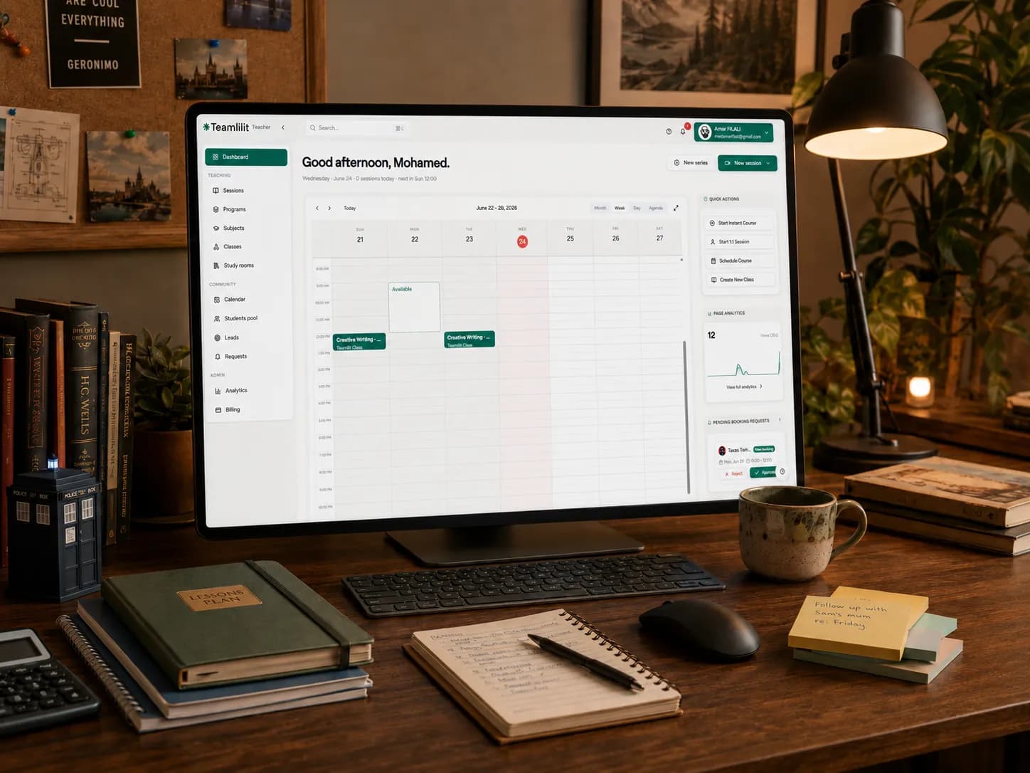 A split view comparing a cluttered tutoring spreadsheet with a single connected student profile in a tutor CRM